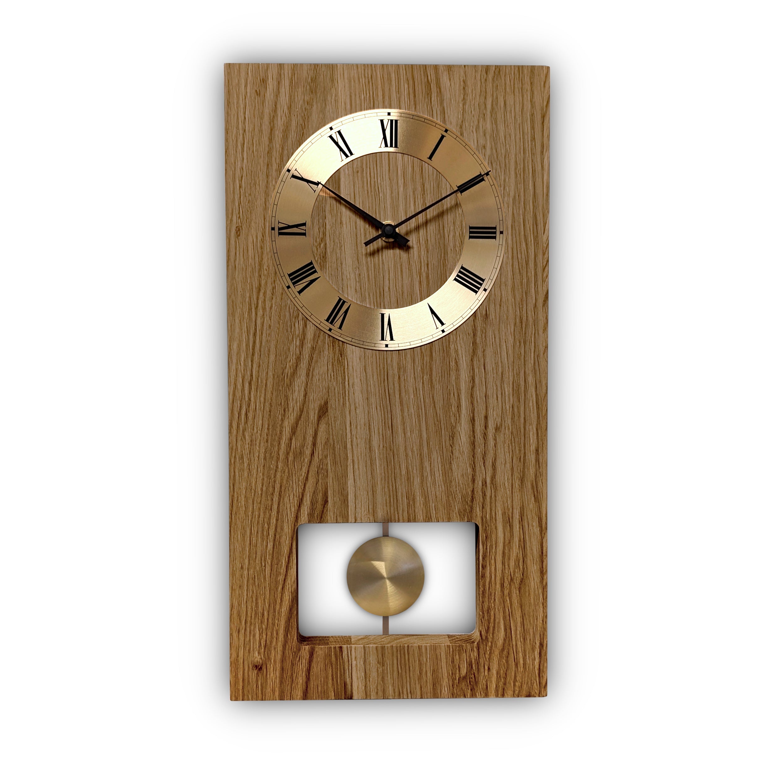 Wanduhr Holz Eiche Rustikal
