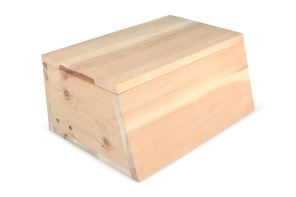 Natuhr Brotkasten Brotbox - Brex - aus massivem Holz mit integriertem Schneidebrett